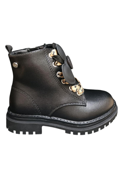 Anfibio bambina Gioseppo Mulliken nero pelle zip laterale urban style