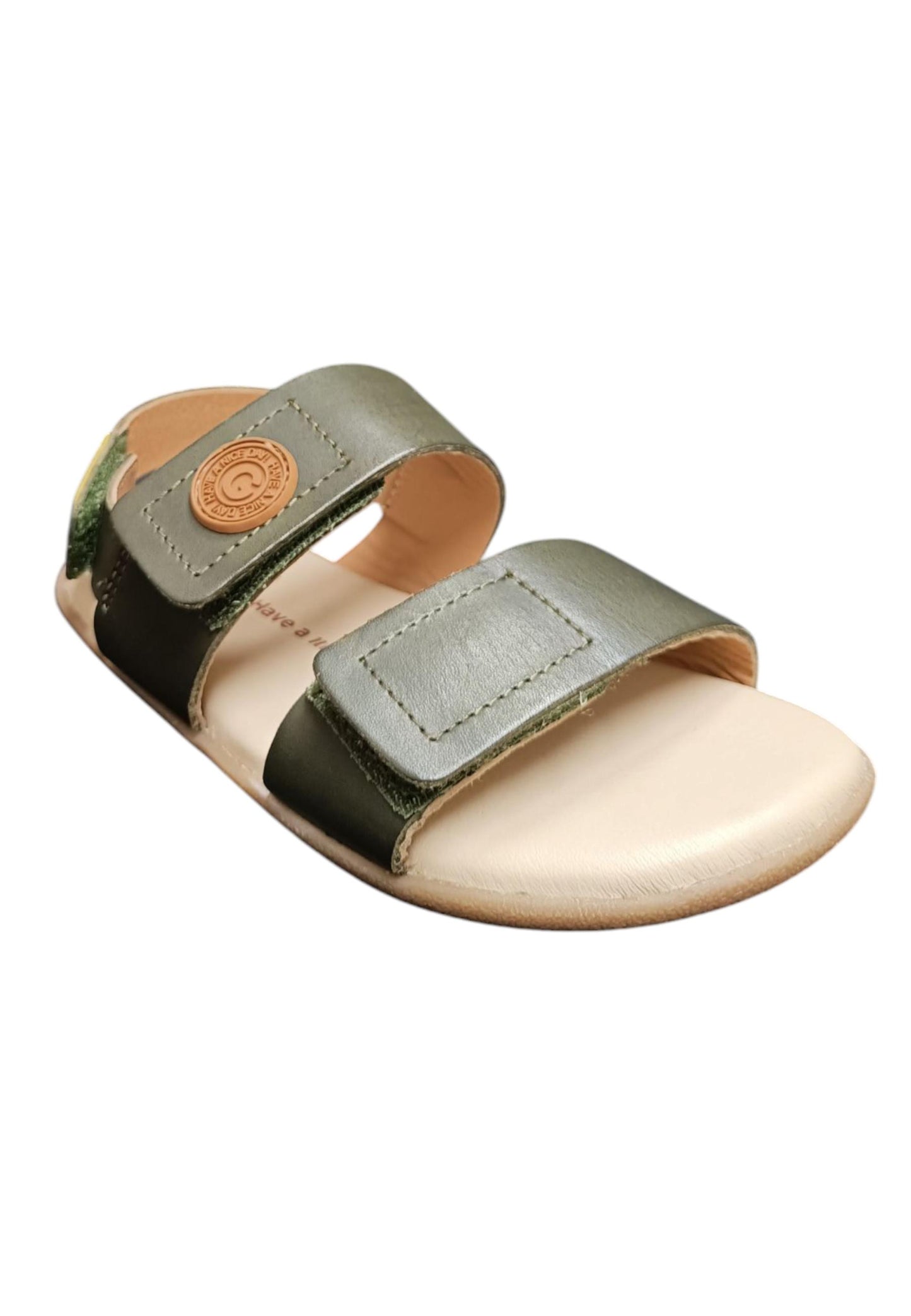 Sandalo bambino Gioseppo Lenroot kaki pelle velcro comfort elegance