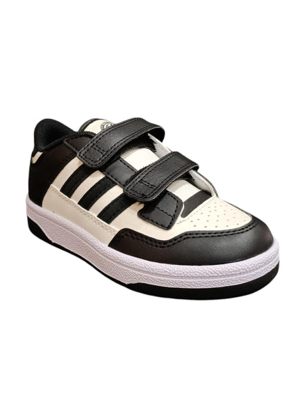 Adidas Papid Court Sneakers Bambino Ragazzo Bianco Nero - Scarpe Ginnastica Velcro