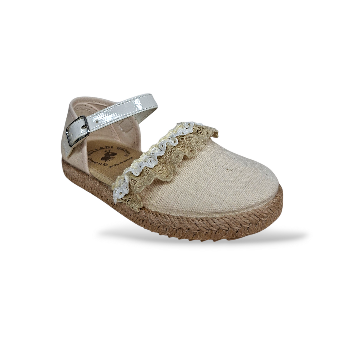 Scarpe espadrillas Bambine e ragazze VUL-LADI vulcanizados 7361-652 beige-bianco fibia