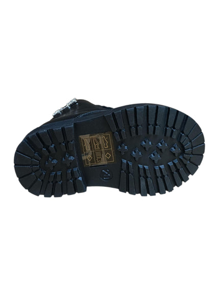 Anfibio bambino 4US Paciotti Martin nero pelle zip laterale urban style