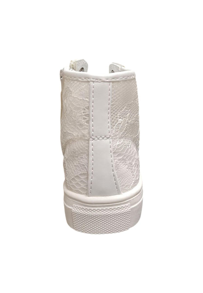 Scarpe sneakers Bambine e ragazze ferrè BUTTER  bianco laccio e zip laterale