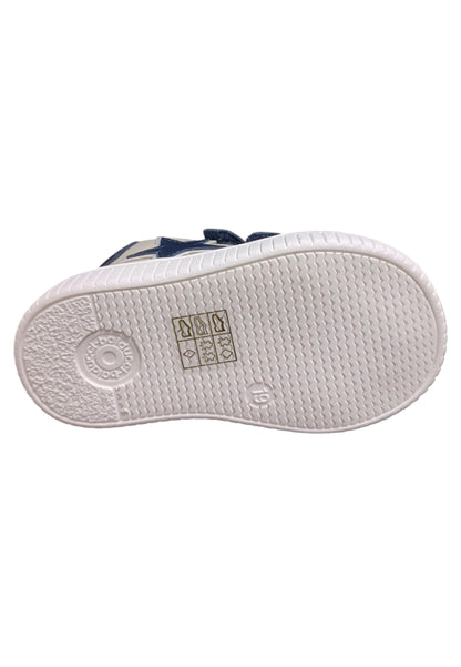 Sneakers primi passi bambino Balducci Cita bianco blu pelle - Freschezza classica con velcro