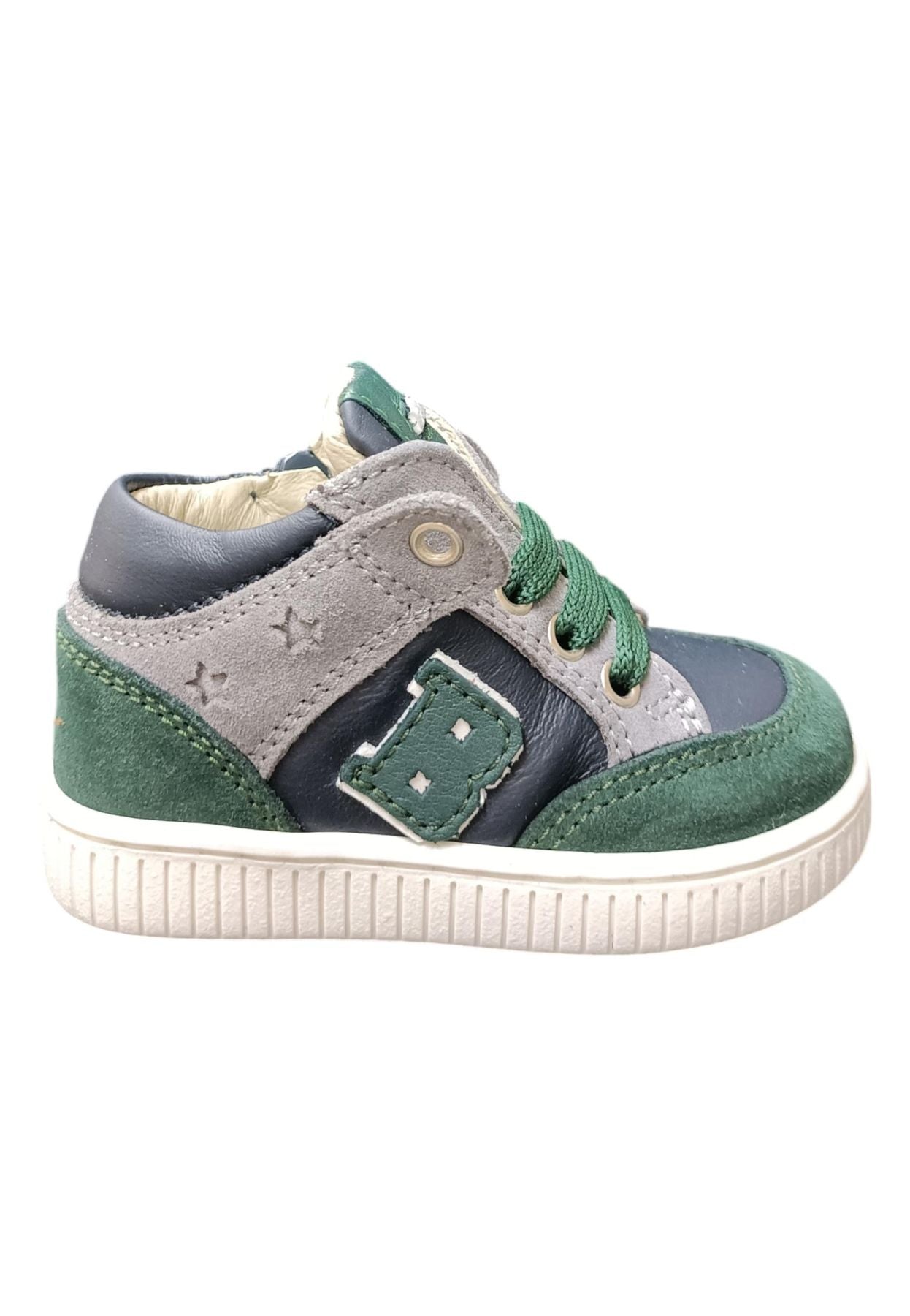 Scarpe sneakers Unisex bambini balducci cita  verdone-grigio laccio e zip laterale