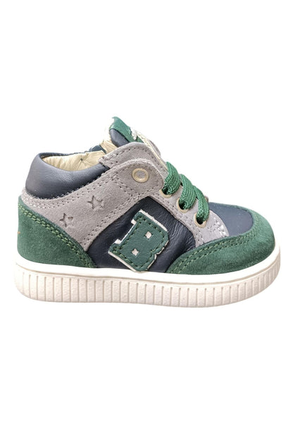 Scarpe sneakers Unisex bambini balducci cita  verdone-grigio laccio e zip laterale