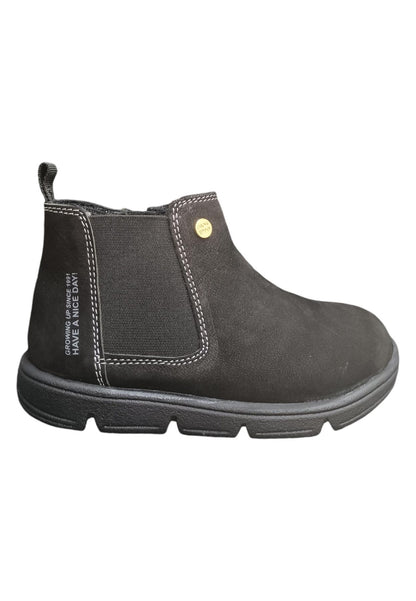 Stivaletto Bambine Gioseppo CIGAND Nero con Zip - Scarpe Nabuk