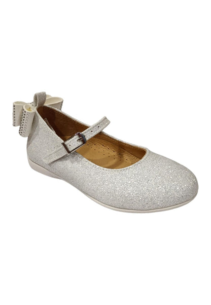 Ballerina bambina Platis P2240 bianco multicolore glitter fibbia elegance style