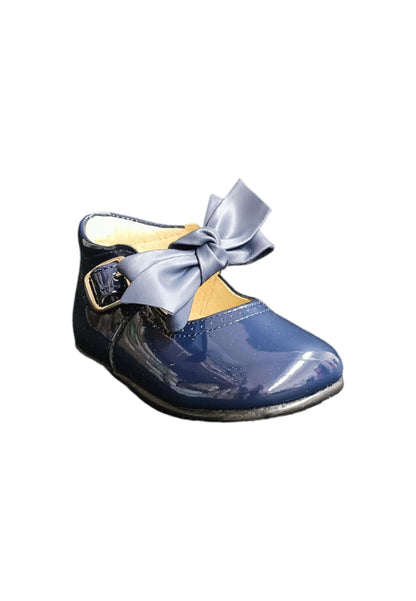 Ballerina primi passi Panyno B1528 blu vernice fibbia fiocco estraibile