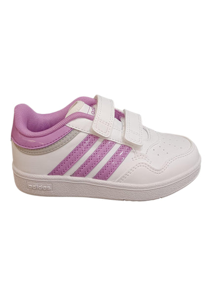 Sneakers Bambini Adidas Hoops Bianche con Velcro - Scarpe Ginnastica Comode