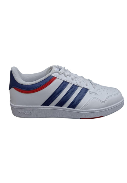 sarpe sneakers Bambini e ragazzi adidas hoops  bianco-blue-rosso laccio