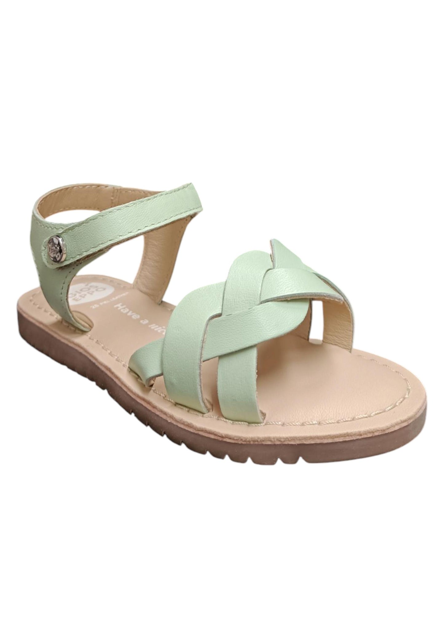 Sandalo bambina Gioseppo Rowley menta pelle velcro comfort elegance