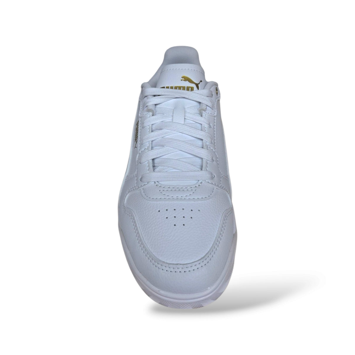 Puma Court Bae 408625 Sneakers Bambini e Ragazzi Bianco | Pelle Laccio Elastico Velcro Tennis Style Minimal Premium | Taglie 28-35 | Scarpetteria Gica