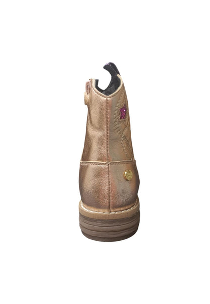 Stivaletto Bambine Gioseppo ELEK Platino con Zip - Scarpe Pelle Laminata