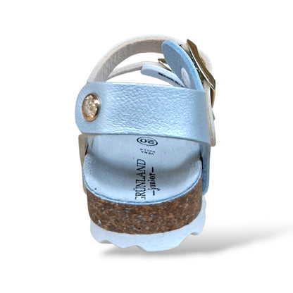 Sandalo Bio Sughero Bambine Grunland Junior Aria Argento Multi – Primissimi Passi Fibia EVA Cerimonia