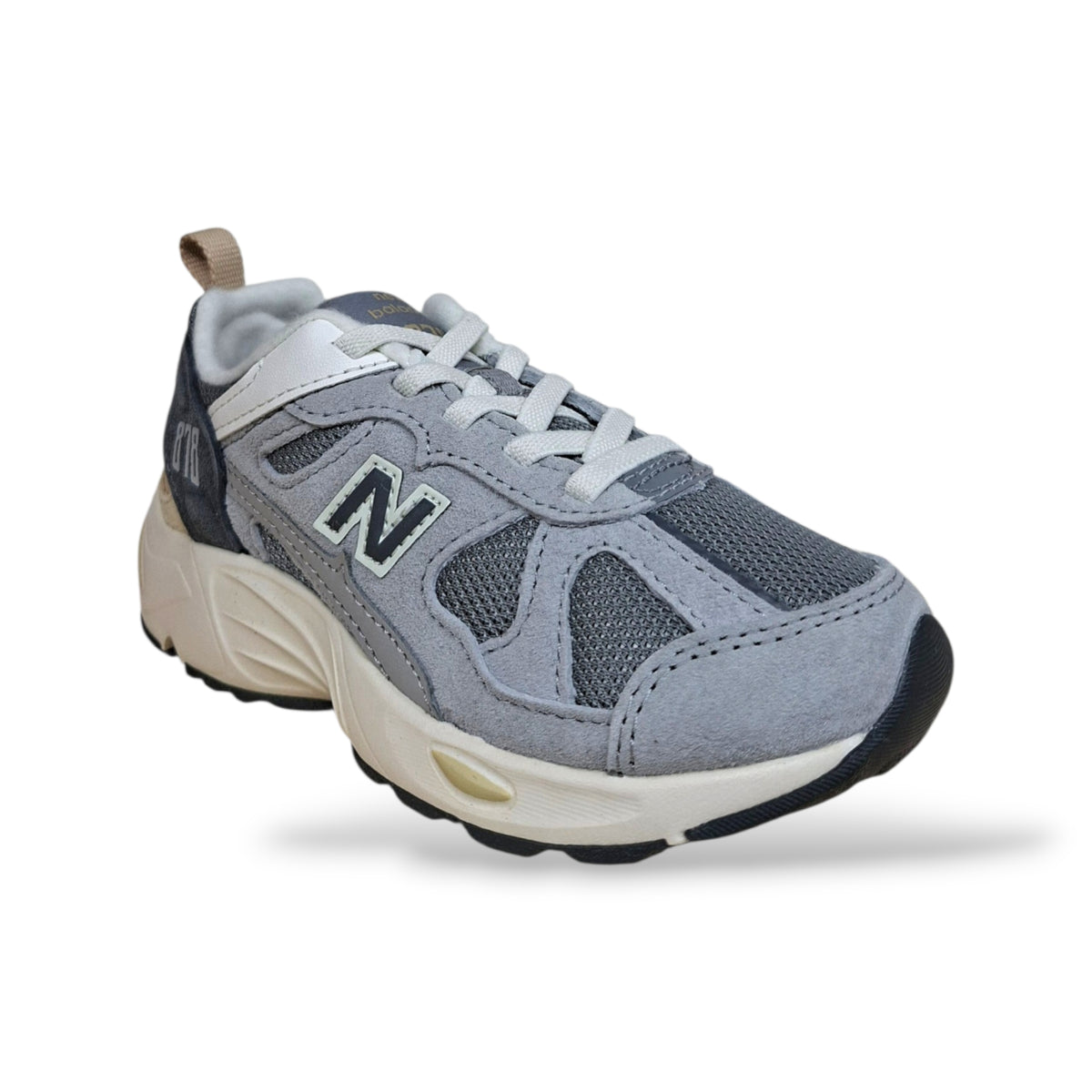 New Balance 878 Sneakers Bambini Ragazzi Grigio Bianco | Taglia 20-35 | Suede Tessuto | Scarpetteria Gica