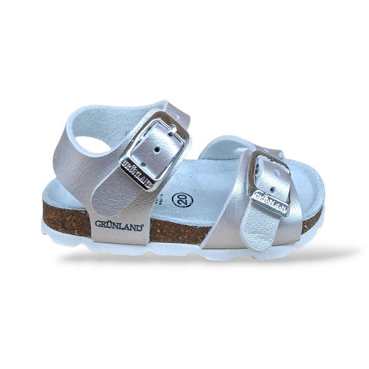 Sandalo Bio Sughero Bambine Grunland Junior Aria Perla – Primi Passi Fibia EVA