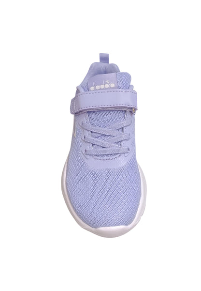 Scarpe sneakers Bambine e ragazze Diadora evo run  celeste-bianco laccio elastico e velcro