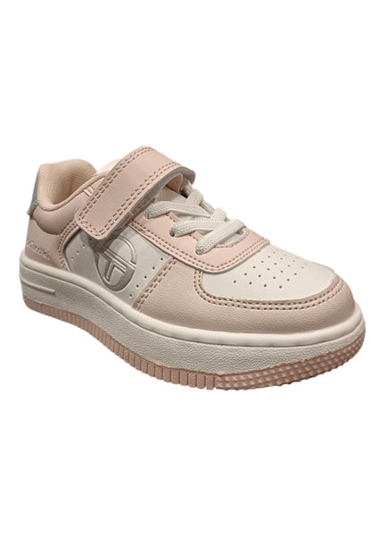 Scarpe snekears Unisex bambino Sergio Tacchini ROMA  bianco-blue-rosso laccio elastico e velcro