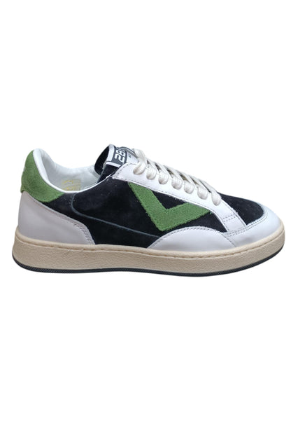 Scarpe sneakers Bambine e ragazze 2B12 JRPLAY bianco-nero-verdone laccio