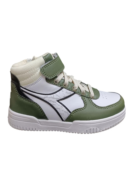 Scarpe sneakers Bambini e ragazzi Diadora RAPTOR  nero-bianco laccio elastico e velcro