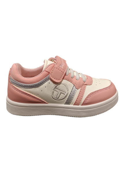 Scarpe snekears Unisex bambino Sergio Tacchini ROMA  bianco-blue-rosso laccio elastico e velcro