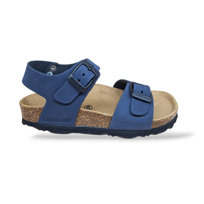 Sandalo Bio Sughero Bambini e Ragazzi Grunland Junior Luce Blu – Fibia Sottopiede Sughero EVA Unisex