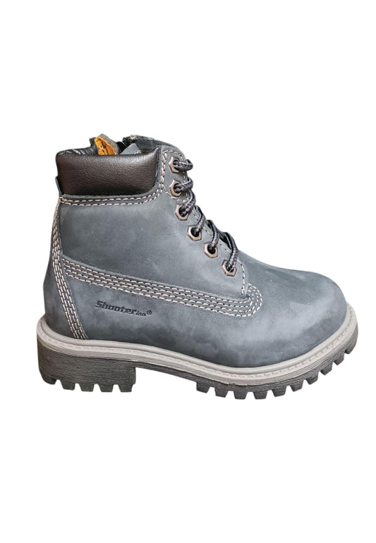 Boscaiolo bambino Shooterino Basic blue nero pelle lacci casual style