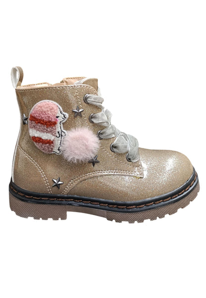 Anfibio bambina XTI Botin cipria rosa pelle zip laterale urban style