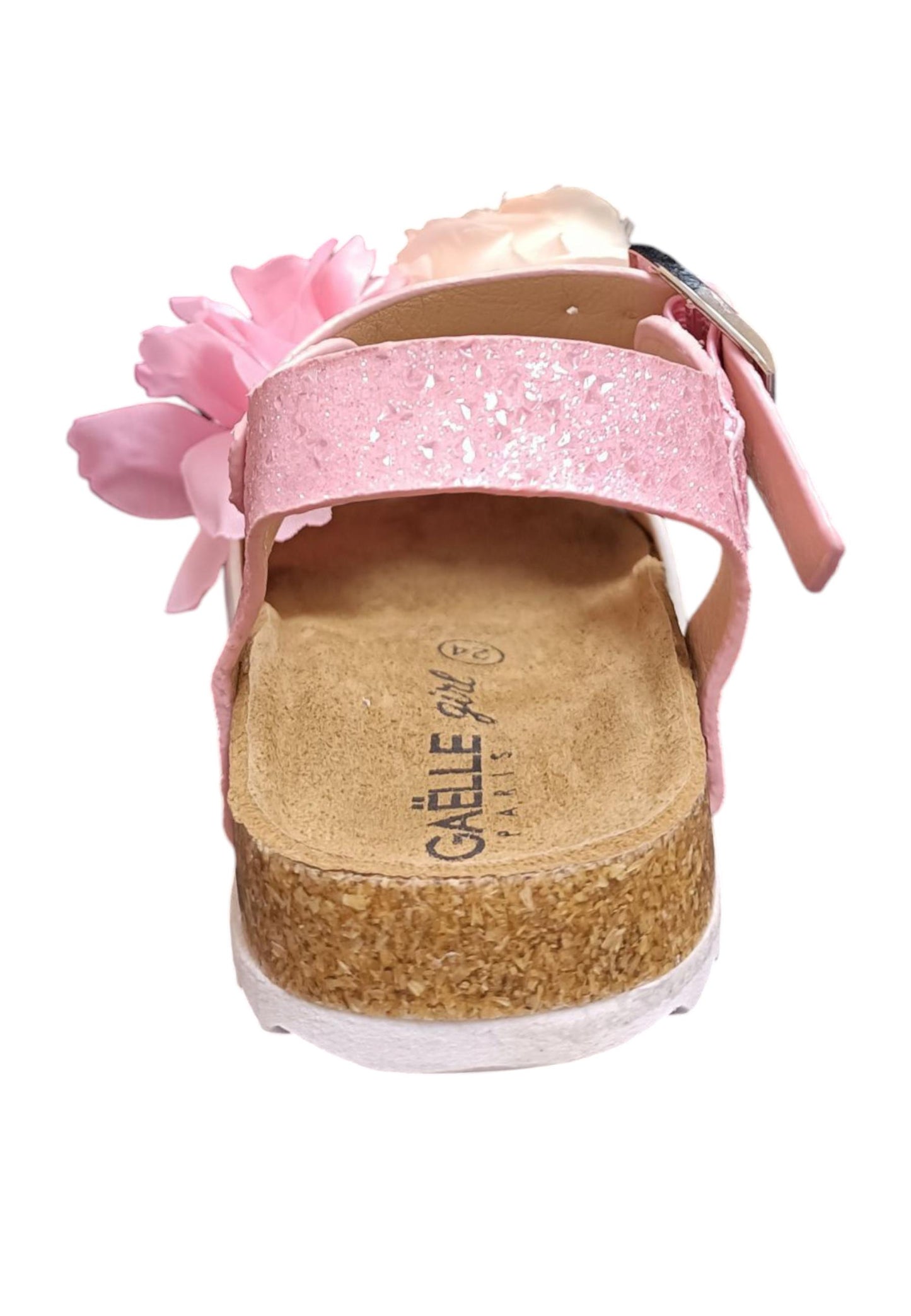 Sandali bambina Gaelle Birk rosa bianco pelle glitter