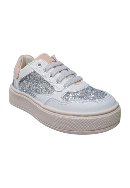 Scarpe sneakers Bambine e ragazze balducci KIABI  bianco-rosa laccio e zip laterale