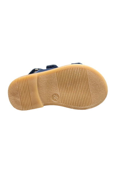Sandalo bambino Platis Open Classic blue pelle - Sandalo da passeggio con velcro