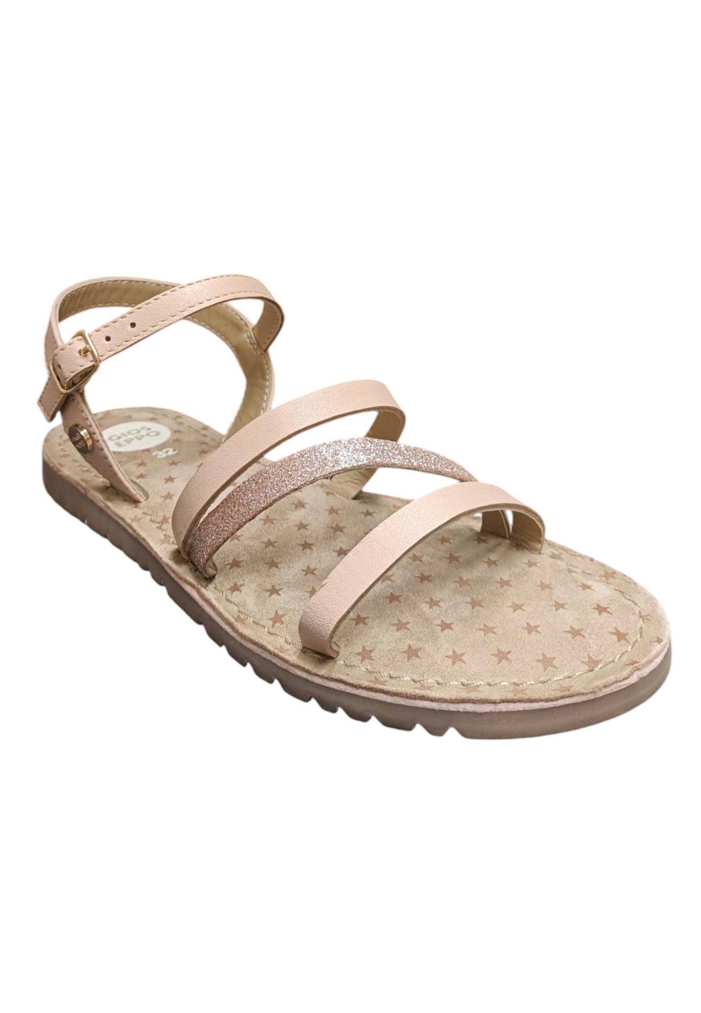 Sandalo bambina Gioseppo Vershire rosa pelle fibbia comfort elegance