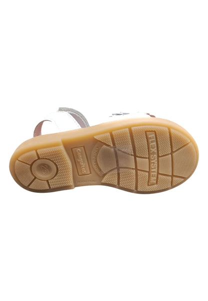 Sandali bambina Conguitos Buckle bianco pelle
