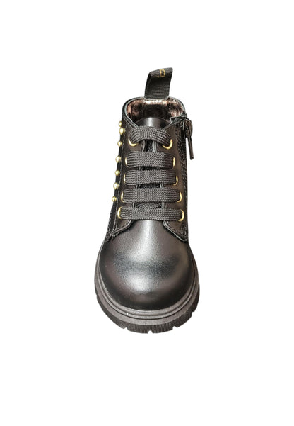 Anfibio bambina Balducci Sport nero oro pelle zip laterale urban style